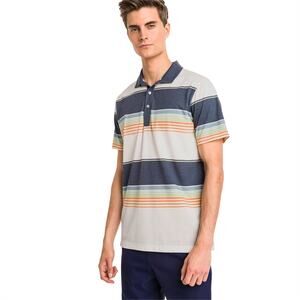 Puma Pipeline Polo Shirt‎ Men’s Casual Golf Retro Preppy Striped Lightweight XXL